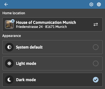Add-in top info tab Add-in top info tab